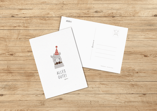Alles Gute - Recycelte Postkarte