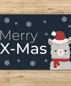 Weihnachts Lama - Recycelte Postkarte
