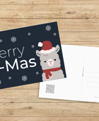 Weihnachts Lama - Recycelte Postkarte