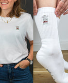 Lama Socken & T-Shirt - [Weiß] - Unisex Bundle