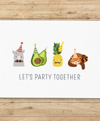 Party together - Recycelte Postkarte