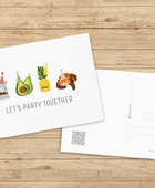 Party together - Recycelte Postkarte