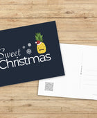 Weihnachts Ananas - Recycelte Postkarte